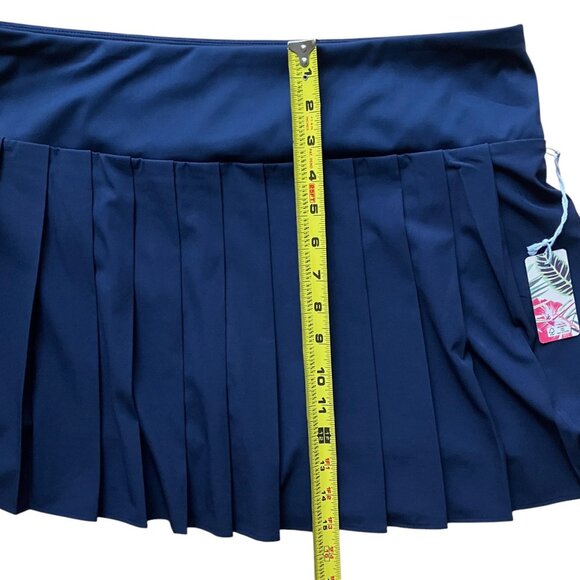 Tommy Bahama Everyday Active Pleated Skort Navy Blue Women’s L NWT - Picture 4 of 10